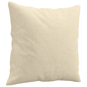 vidaXL Canapé 2 places avec coussins décoratifs crème 140 cm Tissu