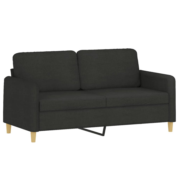 Schwarzes 2-Sitzer Sofa 140 cm mit Kissen