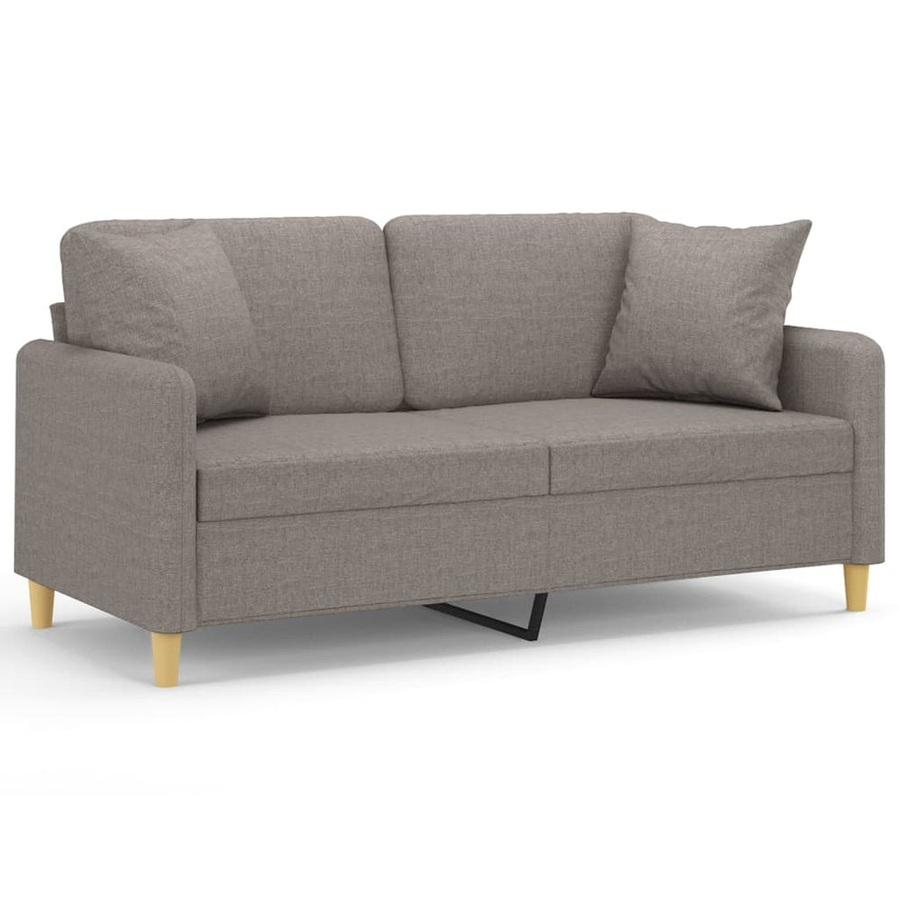 2-Sitzer Sofa Taupe Stoff 140 cm