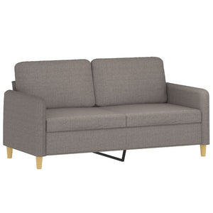 vidaXL Canapé 2 places avec coussins décoratifs Taupe 140 cm Tissu