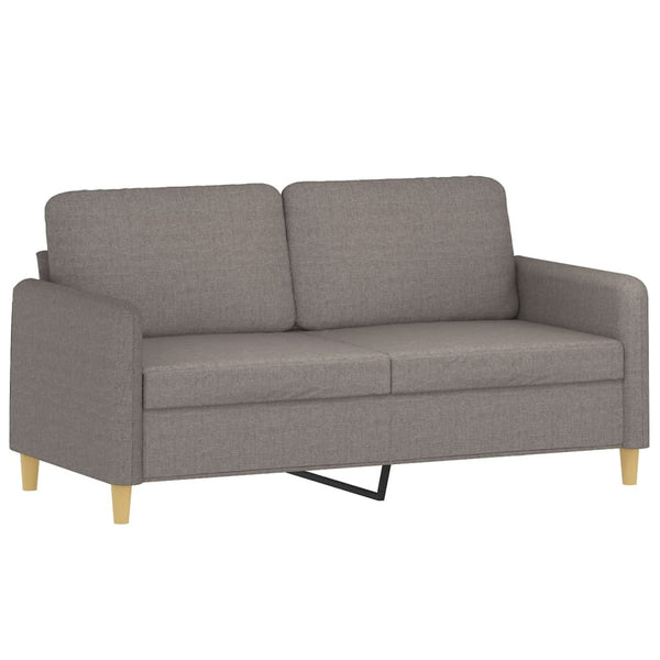 vidaXL Canapé 2 places avec coussins décoratifs Taupe 140 cm Tissu
