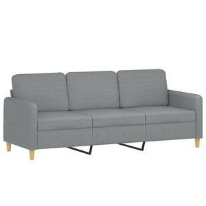 3-Sitzer Sofa Hellgrau Stoff 180 cm