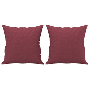 vidaXL Canapé 3 places avec oreillers décoratifs Rouge bordeaux 180 cm Tissu