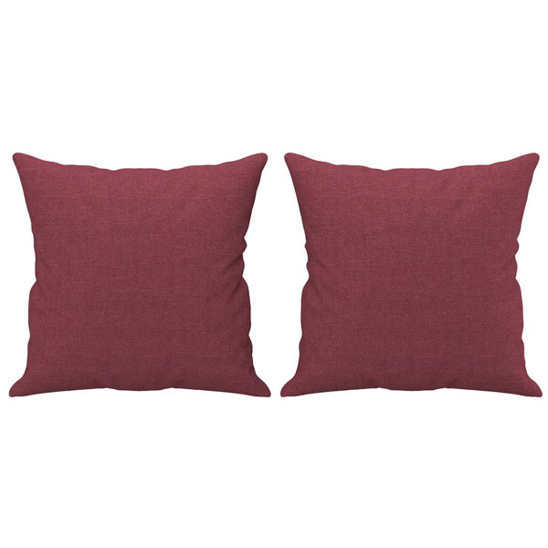 vidaXL Canapé 3 places avec oreillers décoratifs Rouge bordeaux 180 cm Tissu