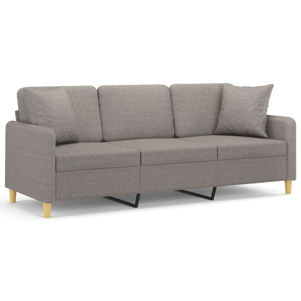 3-Sitzer Sofa Taupe Stoff 180 cm