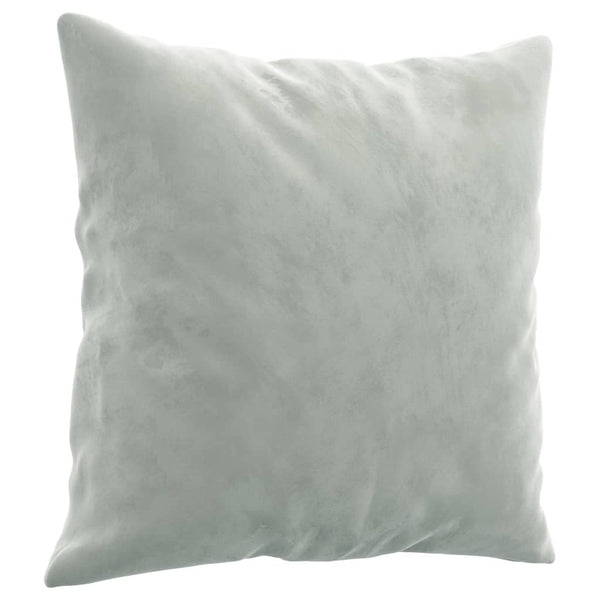 Graues 2-Sitzer Samt Sofa mit Kissen