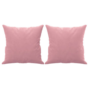 Rosa Samt 2-Sitzer Sofa mit Kissen
