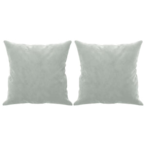 2-Sitzer Sofa Hellgrau Samt