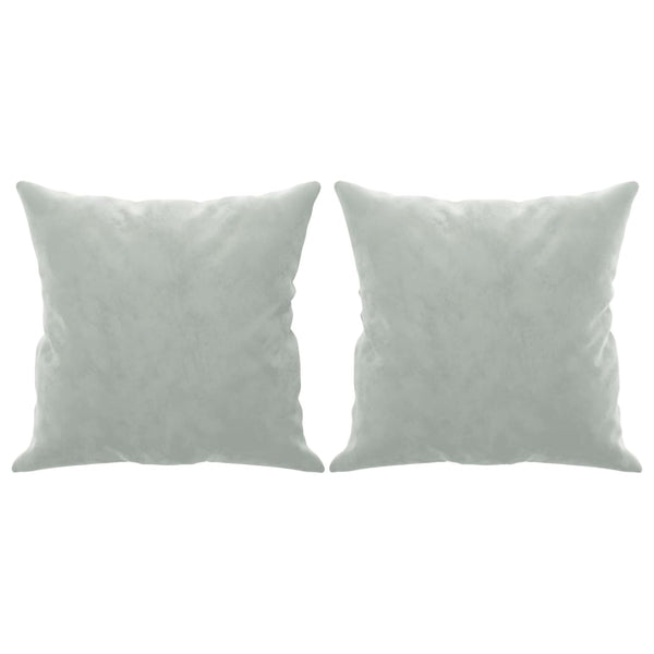 2-Sitzer Sofa Hellgrau Samt