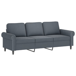Dunkelgraues Samt Sofa, 3-Sitzer, 180cm