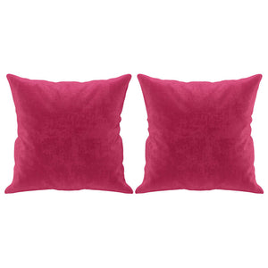 vidaXL Canapé 3 places avec oreillers décoratifs Rouge bordeaux 180 cm Velours