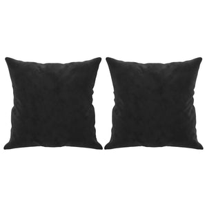 Schwarzes 3-Sitzer Samt Sofa 180cm mit Kissen