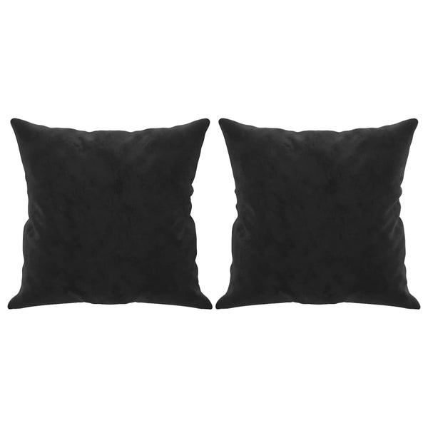 Schwarzes 3-Sitzer Samt Sofa 180cm mit Kissen