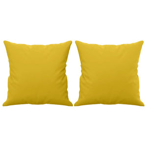 vidaXL Canapé 3 places avec oreillers décoratifs Jaune 180 cm Velours