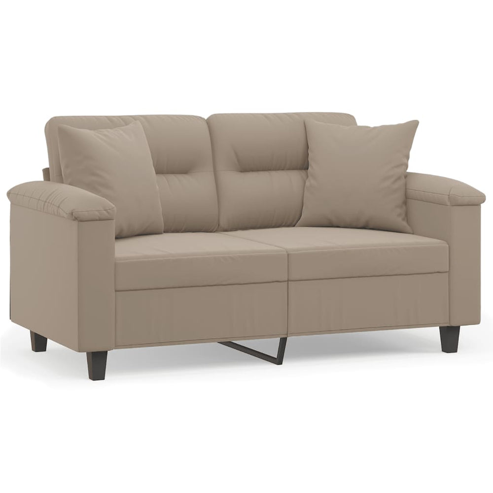 2-Sitzer Sofa Taupe Mikrofaser 120 cm