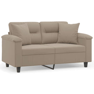 2-Sitzer Sofa Taupe Mikrofaser 120 cm