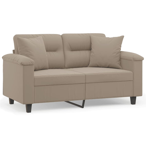 2-Sitzer Sofa Taupe Mikrofaser 120 cm