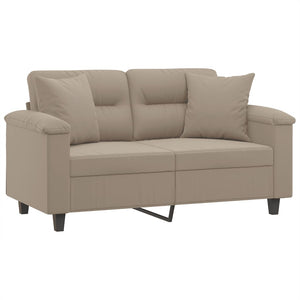 2-Sitzer Sofa Taupe Mikrofaser 120 cm