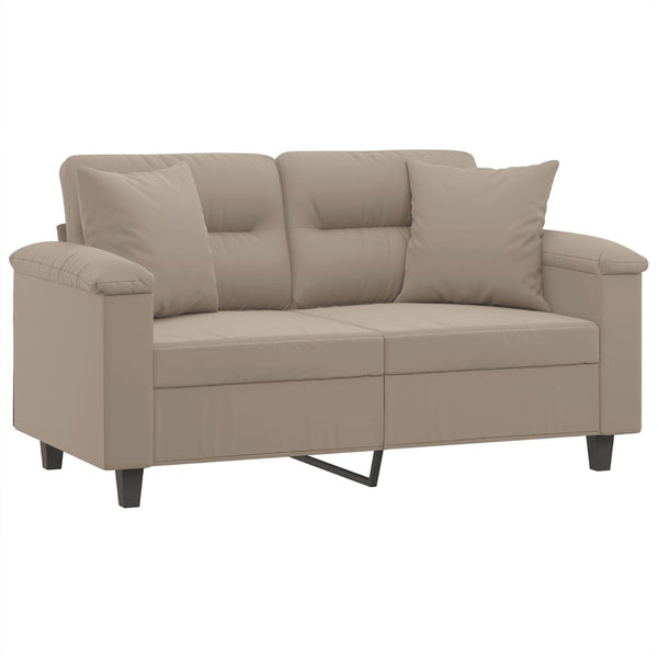 2-Sitzer Sofa Taupe Mikrofaser 120 cm