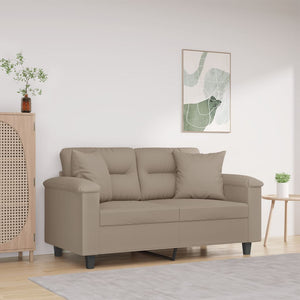 2-Sitzer Sofa Taupe Mikrofaser 120 cm
