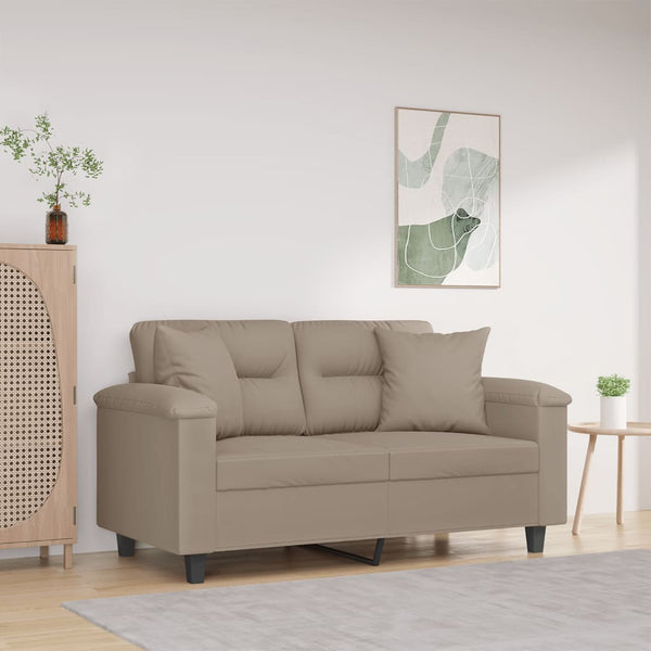 2-Sitzer Sofa Taupe Mikrofaser 120 cm