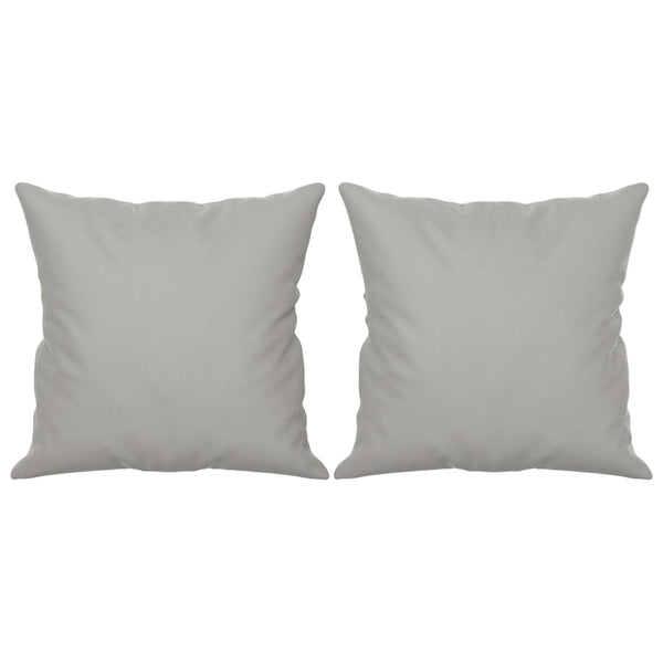 2-Sitzer Sofa Hellgrau mit Kissen