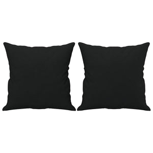 Schwarzes 2-Sitzer Sofa mit Kissen