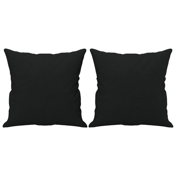 Schwarzes 2-Sitzer Sofa mit Kissen