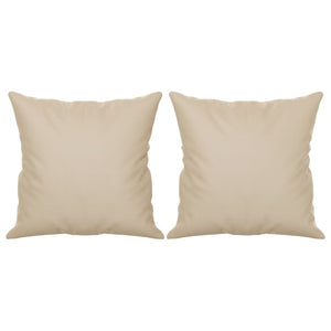 2-Sitzer Sofa Creme Mikrofasergewebe