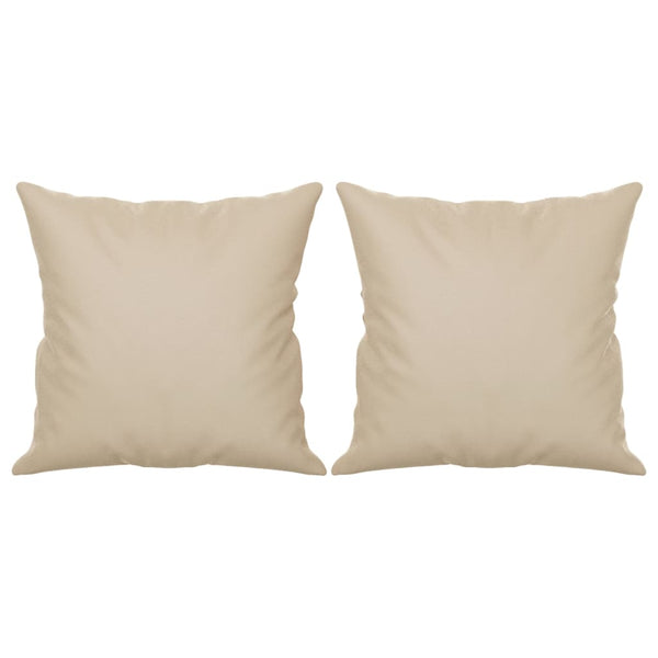 2-Sitzer Sofa Creme Mikrofasergewebe