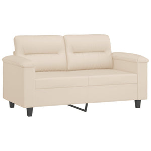 Beige 2-Sitzer Sofa mit Kissen, 120 cm