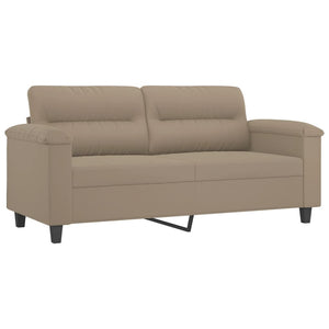 2-Sitzer Sofa Taupe Mikrofaser 140cm