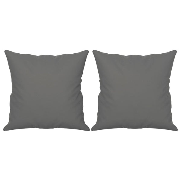 2-Sitzer-Sofa mit Kissen Dunkelgrau 140 cm Mikrofasergewebe