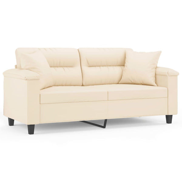 Beige 2-Sitzer Sofa mit Kissen