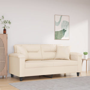Beige 2-Sitzer Sofa mit Kissen