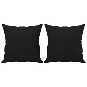 Schwarzes 3-Sitzer Sofa mit Kissen
