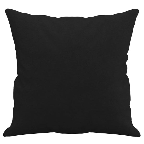 Schwarzes 3-Sitzer Sofa mit Kissen