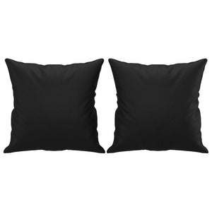vidaXL 2-Seater Sofa with Throw Pillows Black 120 cm Faux Leather