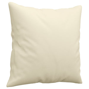 Creme Kunstleder 2-Sitzer Sofa mit Kissen