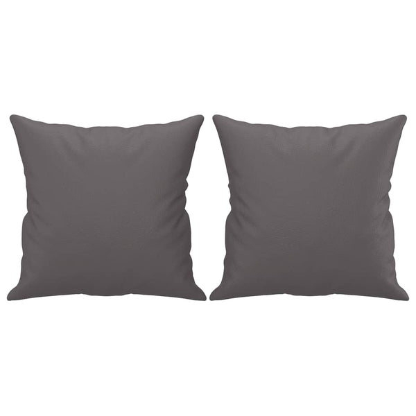 Graues 2-Sitzer Sofa Kunstleder 120cm