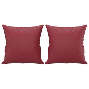 Weinrotes 2-Sitzer Sofa Kunstleder 120cm