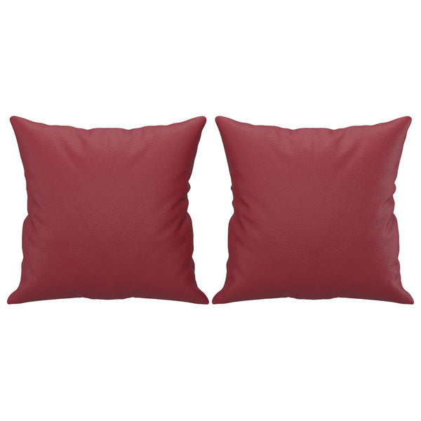 Weinrotes 2-Sitzer Sofa Kunstleder 120cm