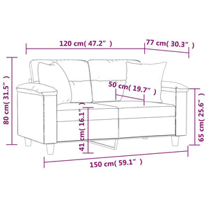 Weinrotes 2-Sitzer Sofa Kunstleder 120cm