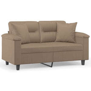 2-Sitzer Kunstleder Sofa Cappuccino-Braun