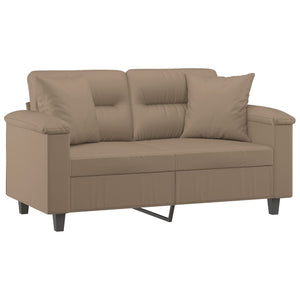2-Sitzer Kunstleder Sofa Cappuccino-Braun