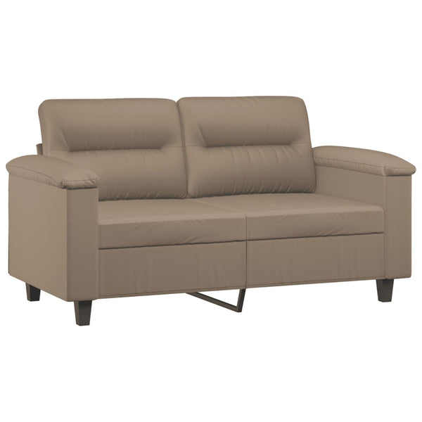 2-Sitzer Kunstleder Sofa Cappuccino-Braun
