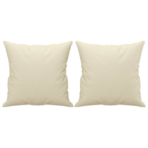 Creme Kunstleder 2-Sitzer Sofa mit Kissen