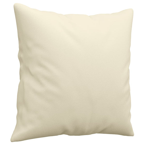 Creme Kunstleder 2-Sitzer Sofa mit Kissen