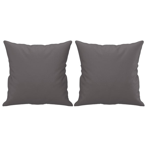 Graues 2-Sitzer Sofa Kunstleder 140cm