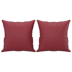 Weinrotes 2-Sitzer Sofa Kunstleder 140cm
